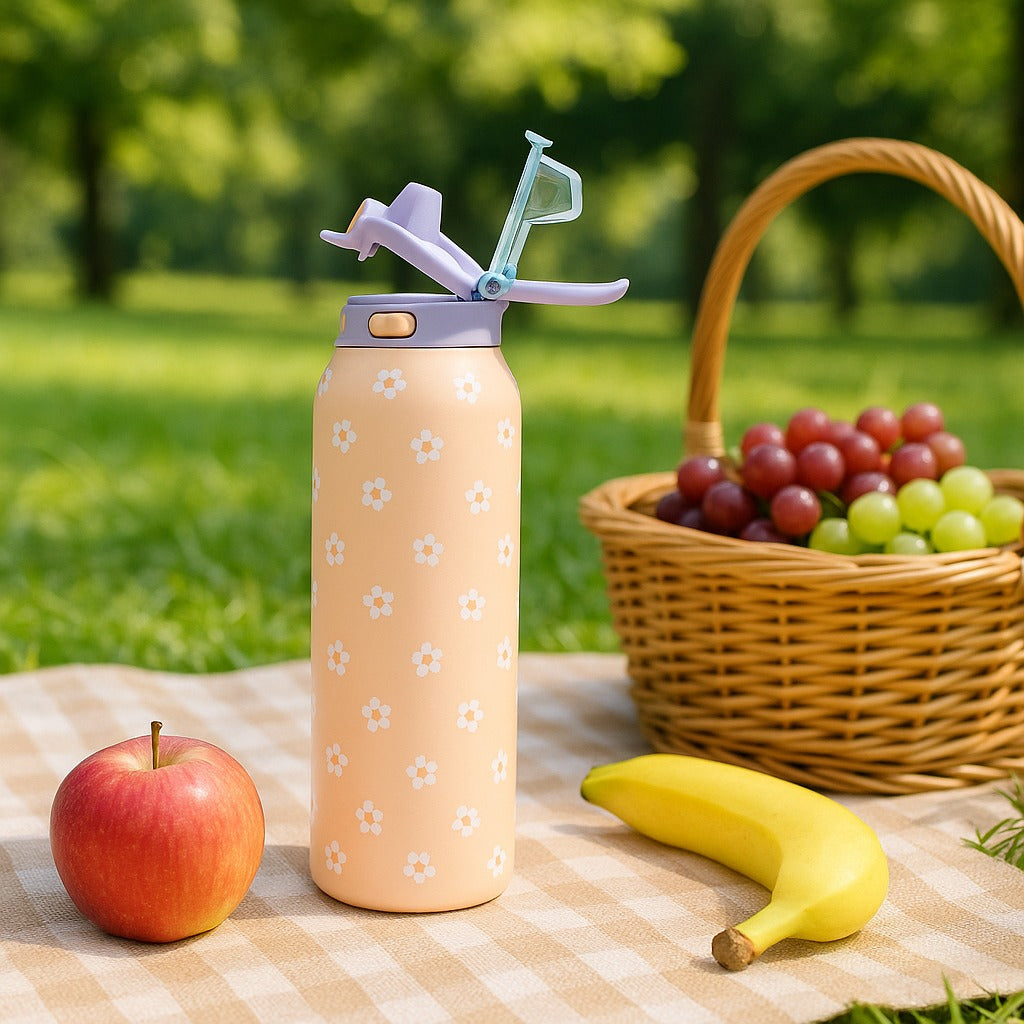 Floral Flip-Top Bottle