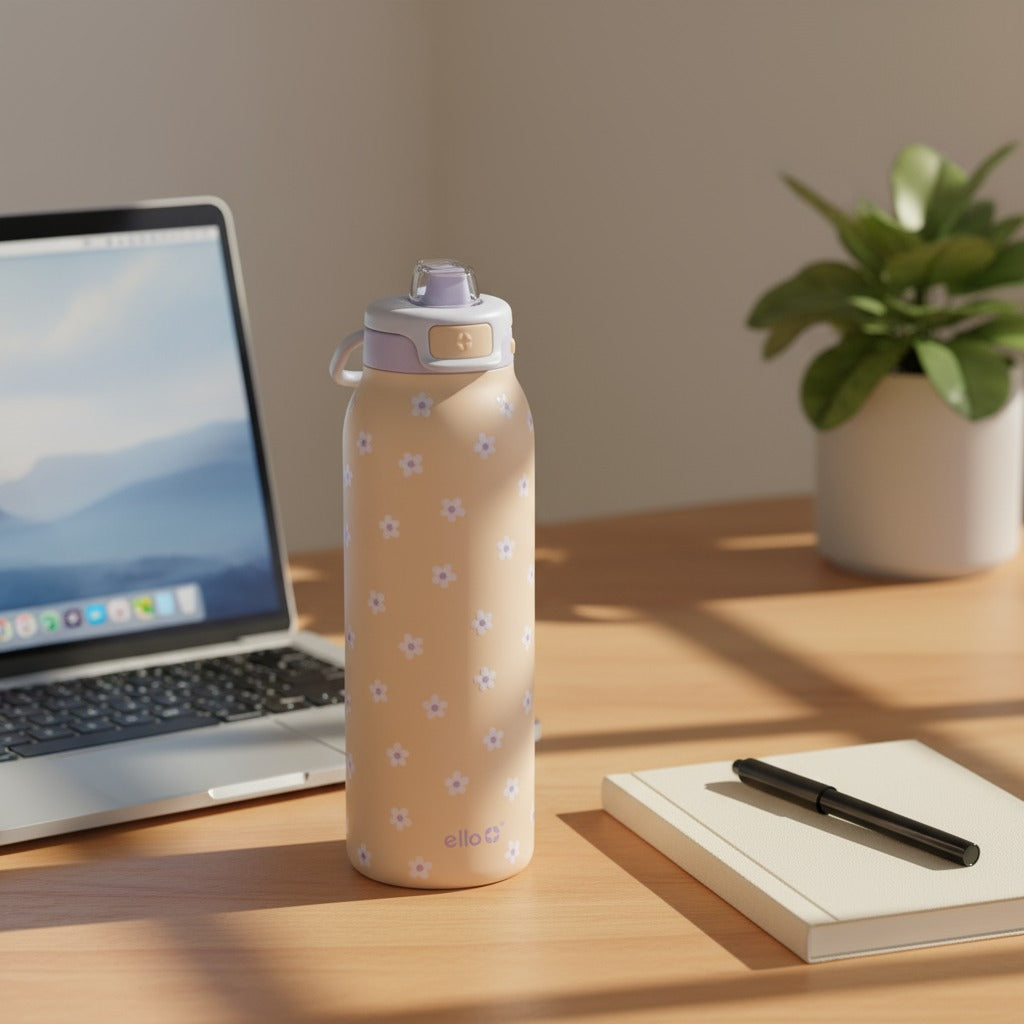 Floral Flip-Top Bottle