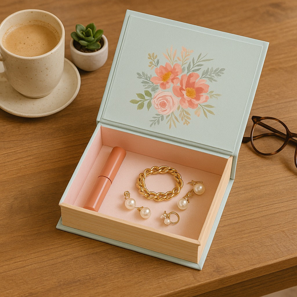 Floral Book Storage Box