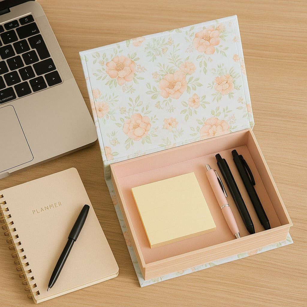 Floral Book Storage Box