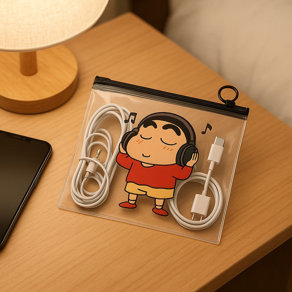 Shinchan Transparent Pouch