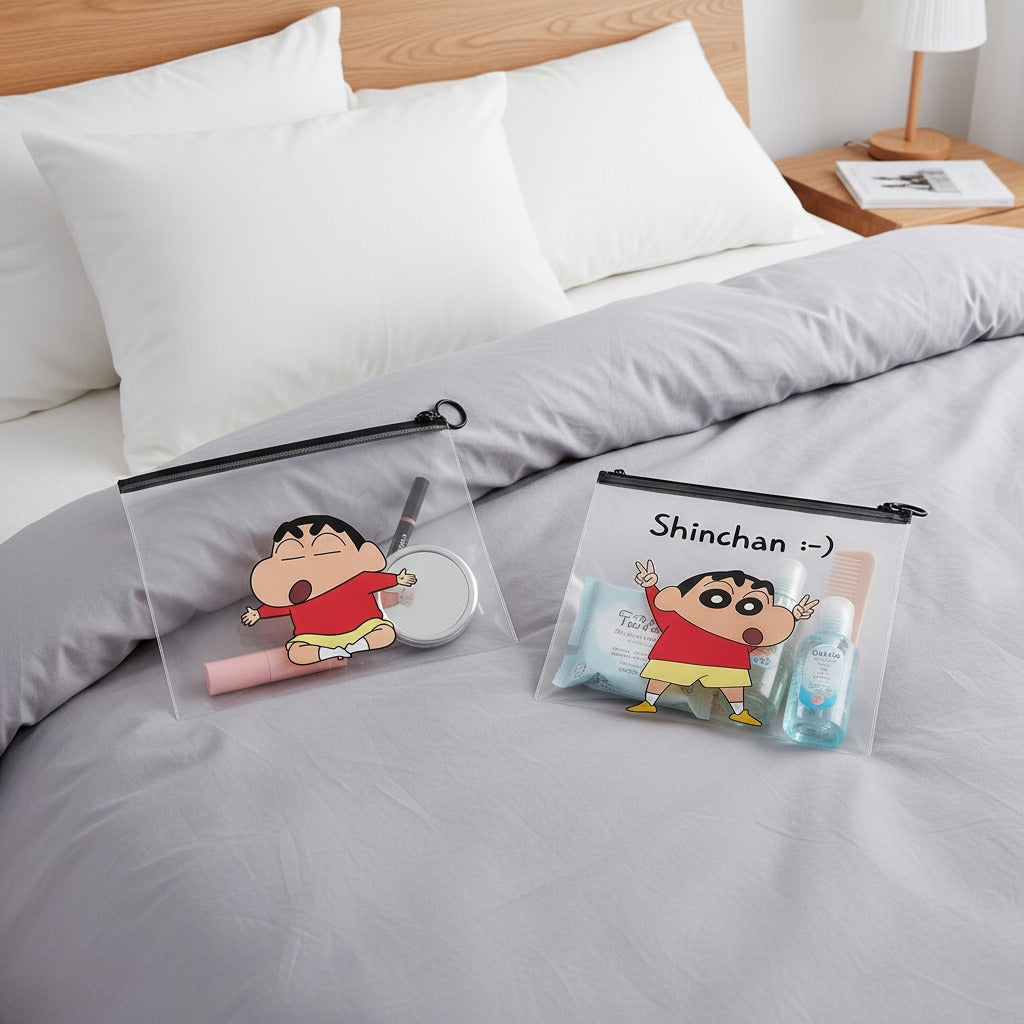 Shinchan Transparent Pouch