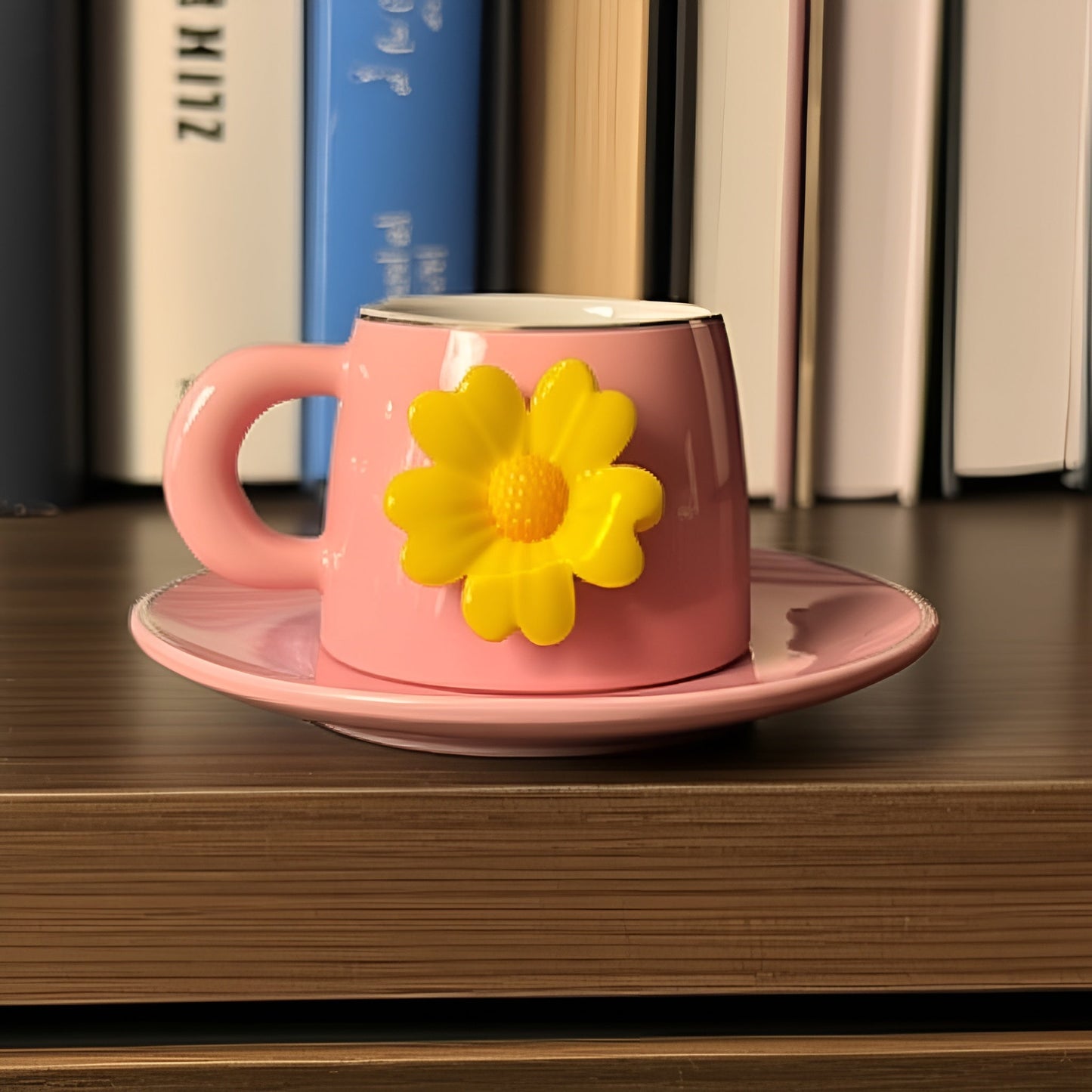 Floral Cup With Saucer