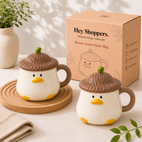 Brown Acorn Duck Mug