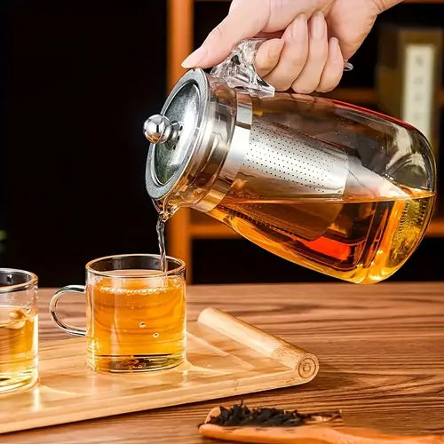 Glass Tea Pot (Free Gloves)