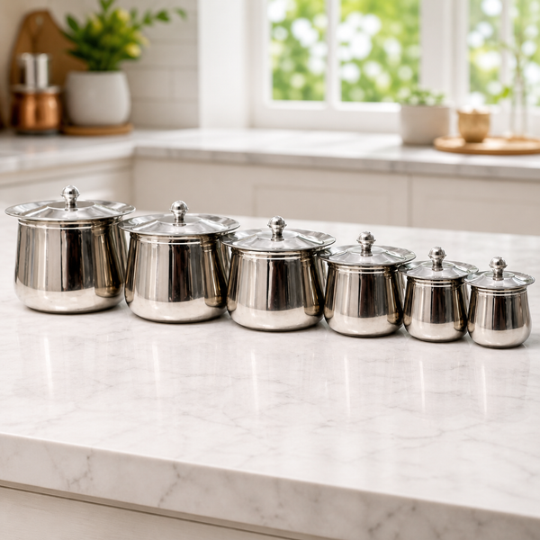 Premium stainless steel storage container set