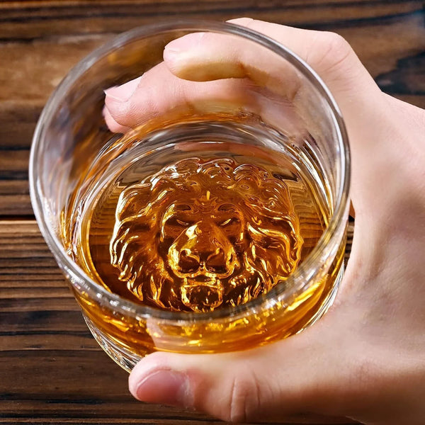Lion Drink Glass