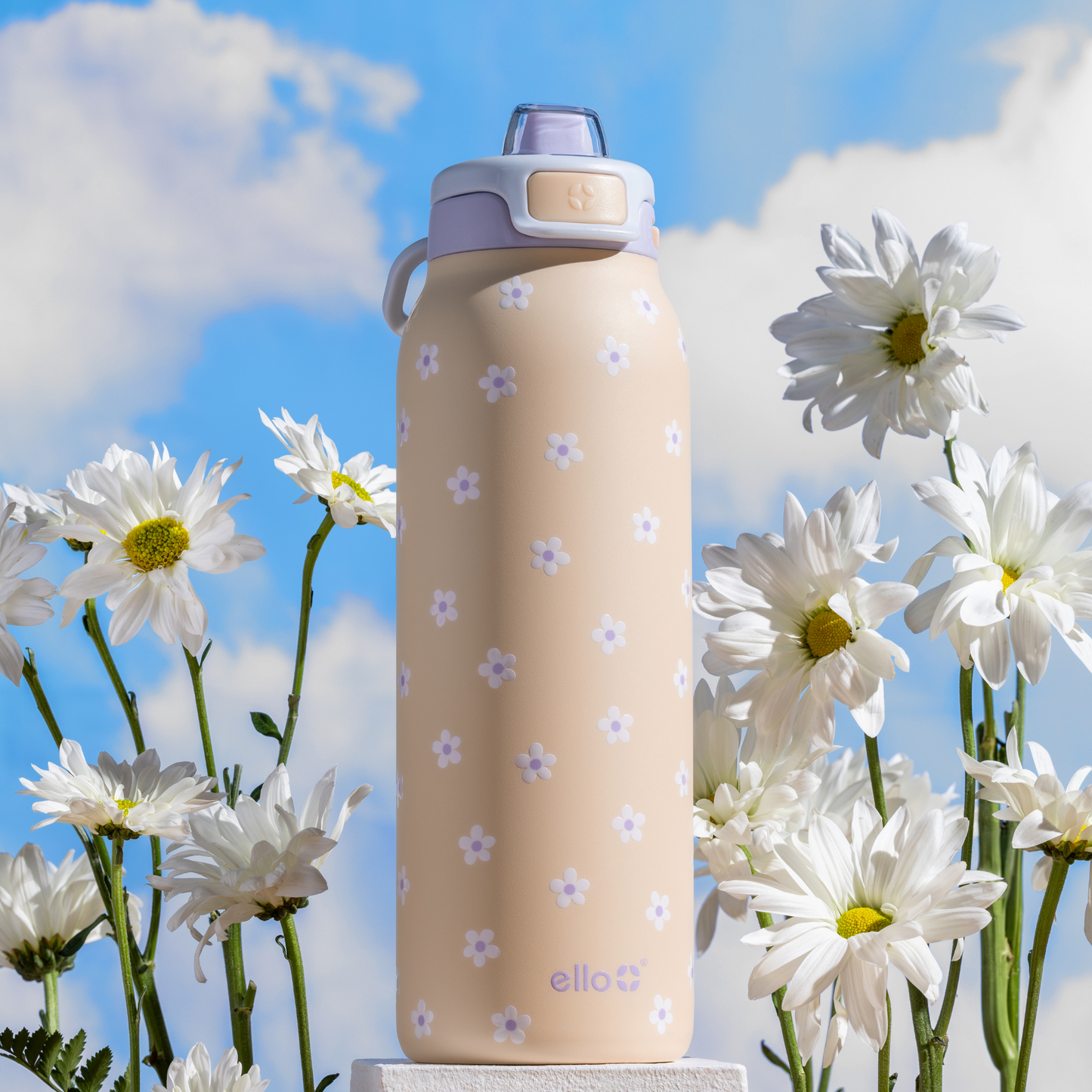 Floral Flip-Top Bottle