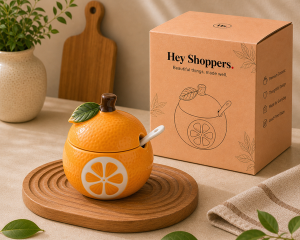 Orange Ceramic Jar