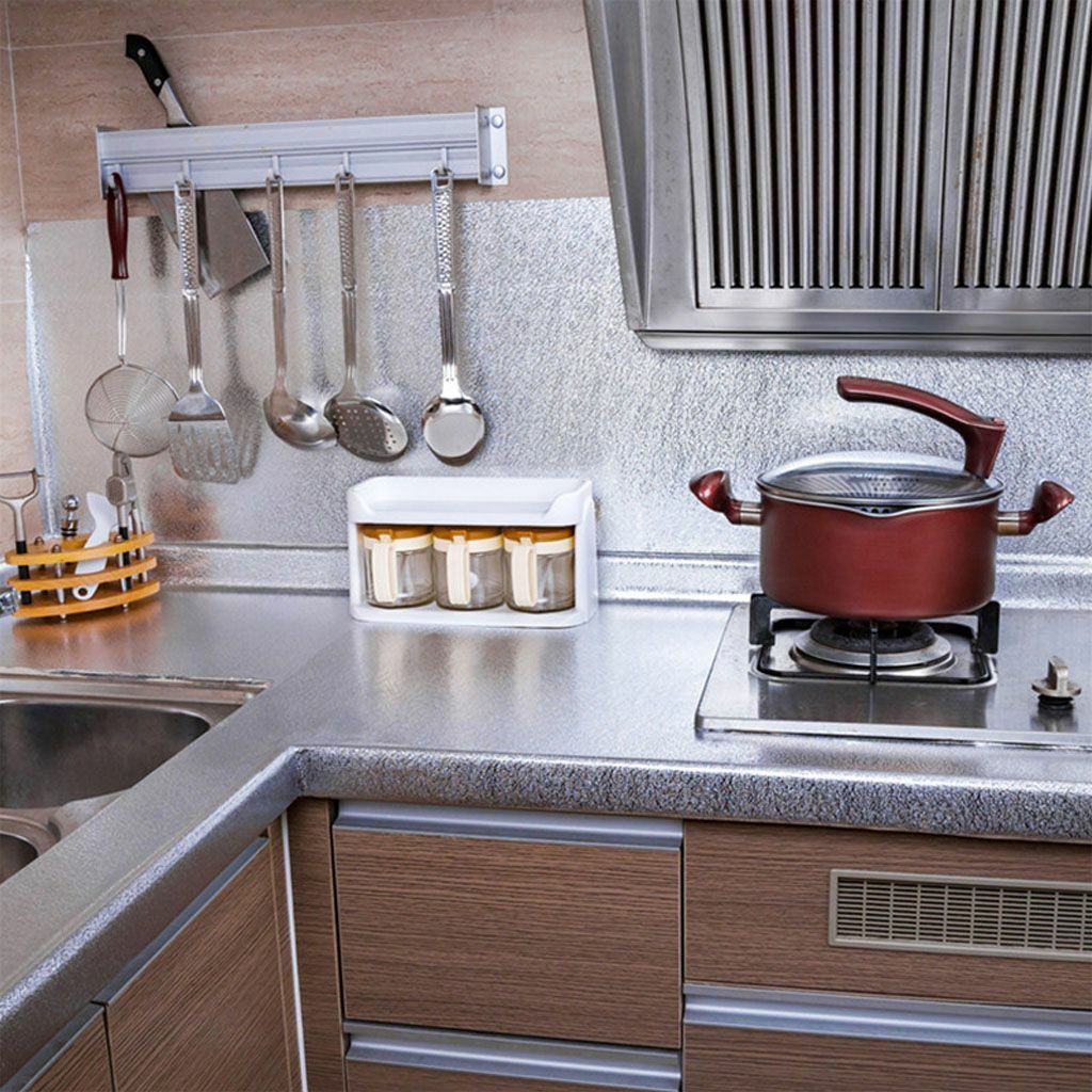 Aluminum Kitchen Wallpaper