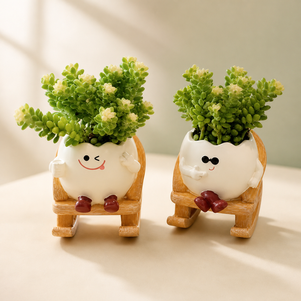 Sitting Buddy Character Planter