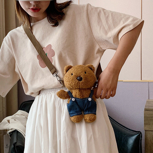 Plush Bear Crossbody Bag