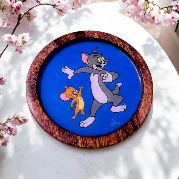 Tom and Jerry Wooden Coasters Set