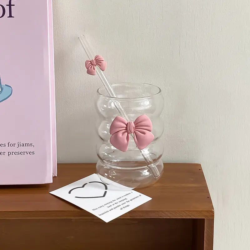 Cute bow glass