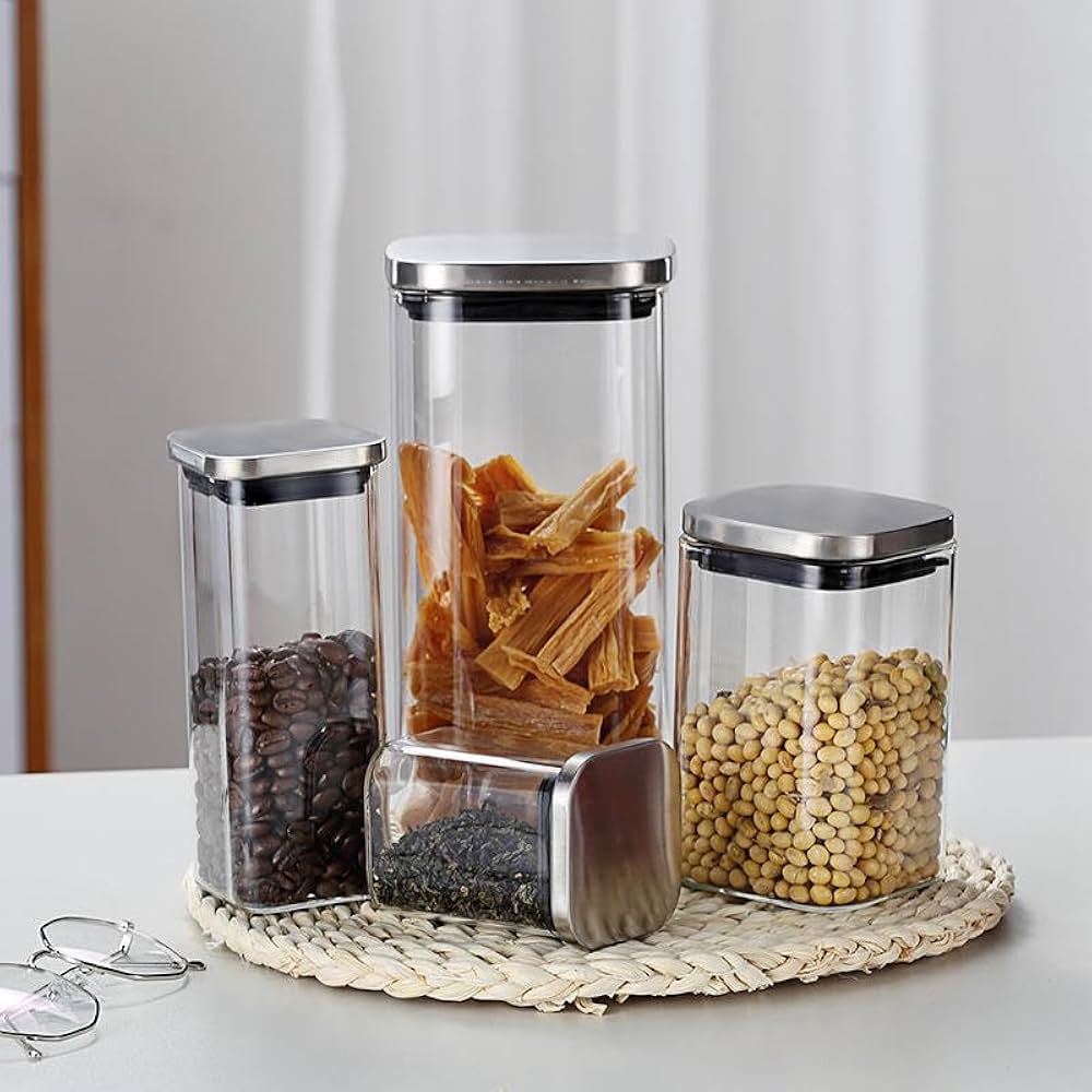 Airtight Glass Storage Jar Set