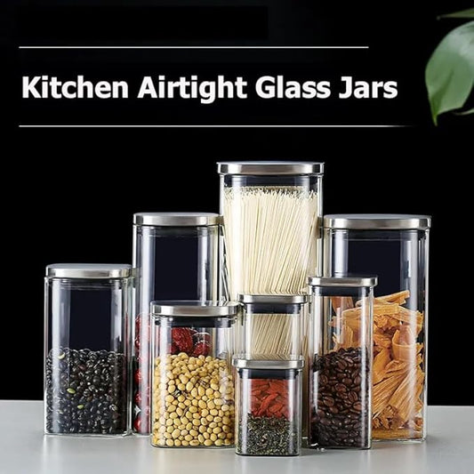 Airtight Glass Storage Jar Set