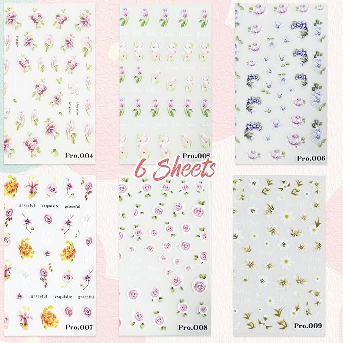 Flower Nail Stickers