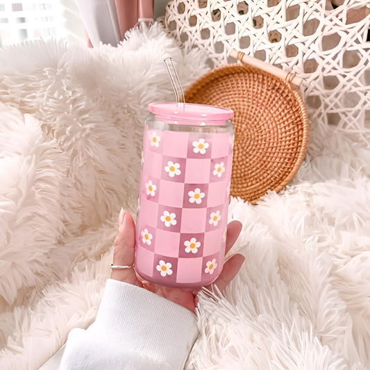 Floral Sipper Glass