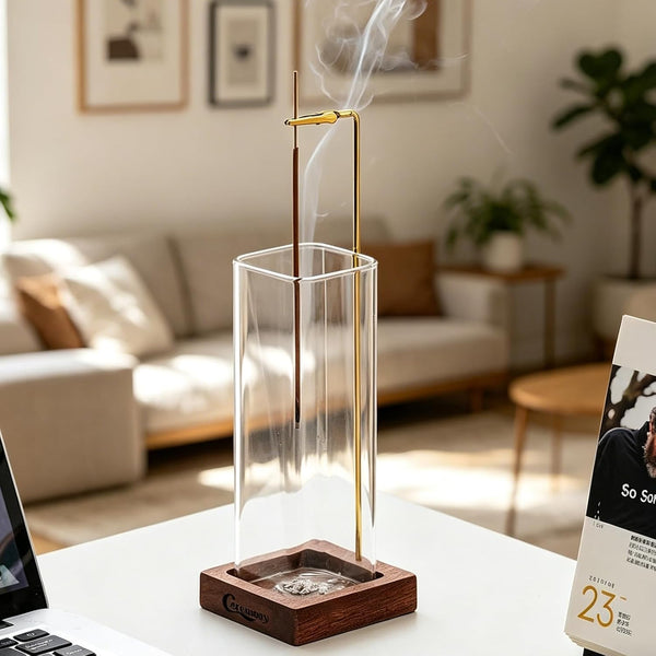 Wood Base Incense Holder