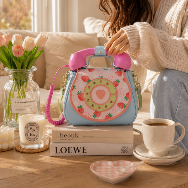 Strawberry Retro Phone Handbag