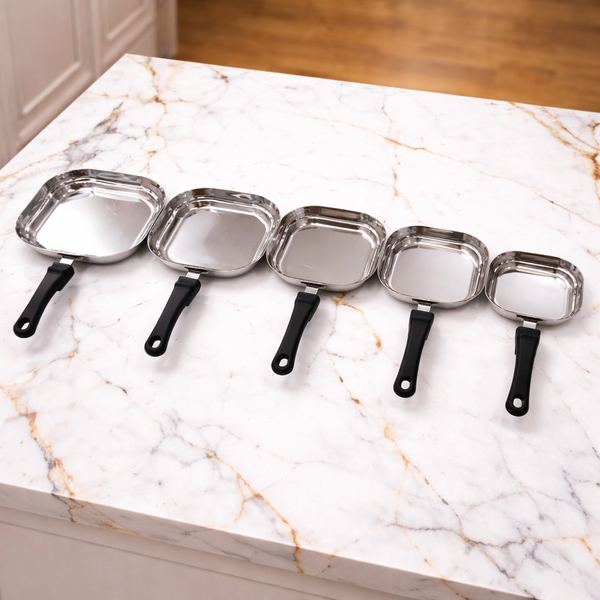 Square Steel Fry Pan Set
