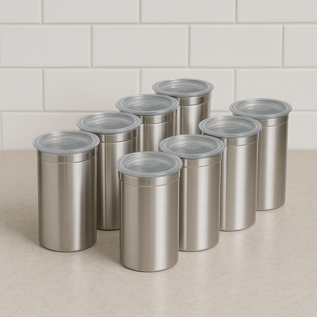 Steel Containers With Transparent Lid (1000 ml)