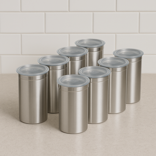 Steel Containers With Transparent Lid (1000 ml)
