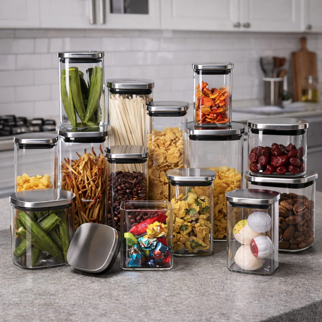 Airtight Glass Storage Jar Set
