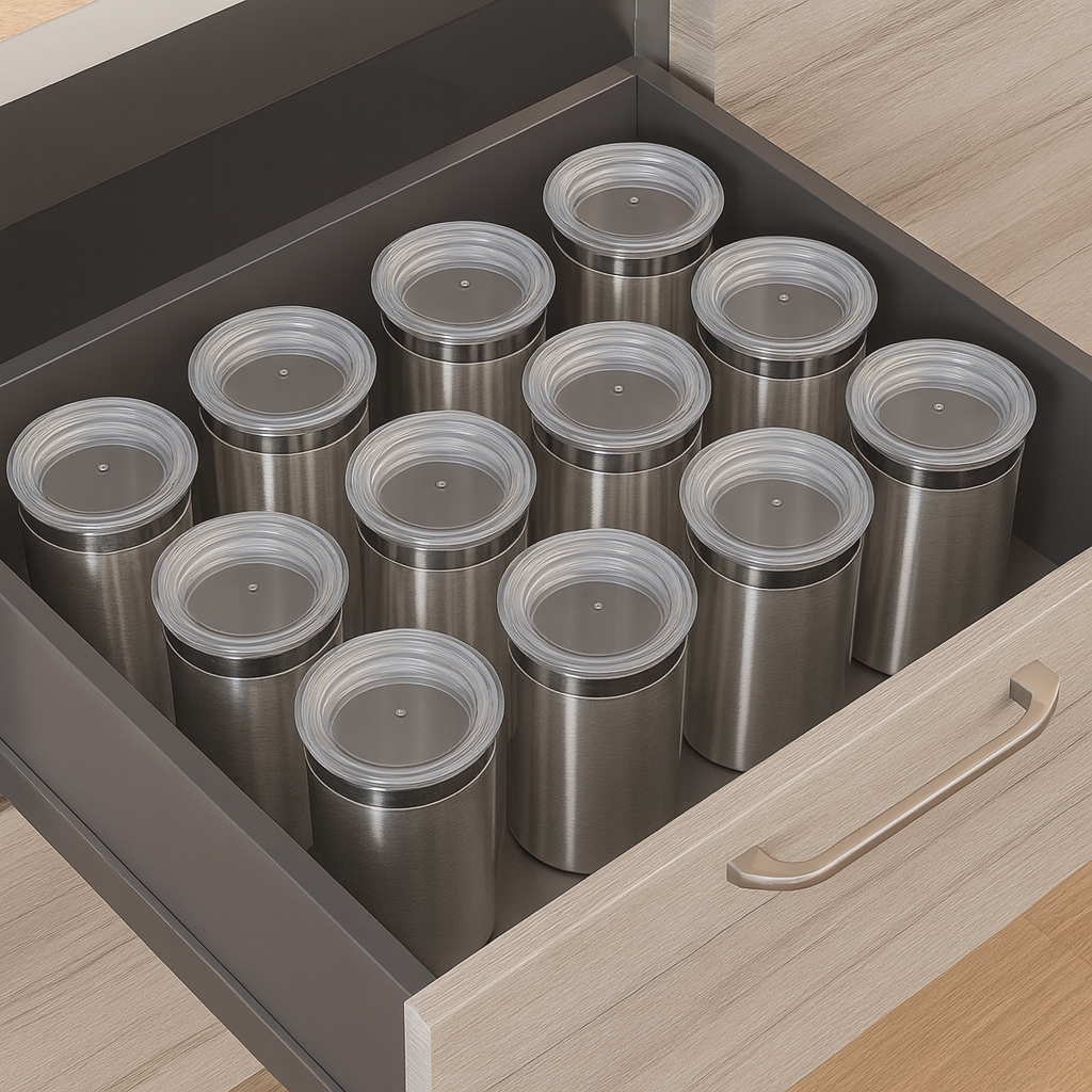 Steel Containers With Transparent Lid (1000 ml)