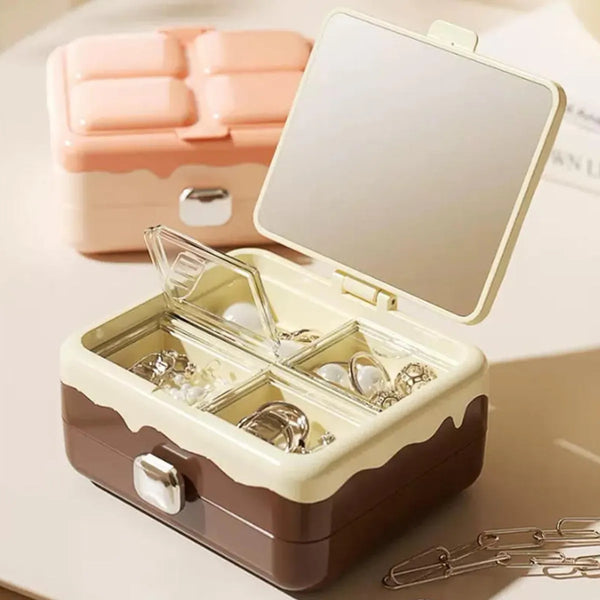 Mini Jewelry Storage Box with Mirror