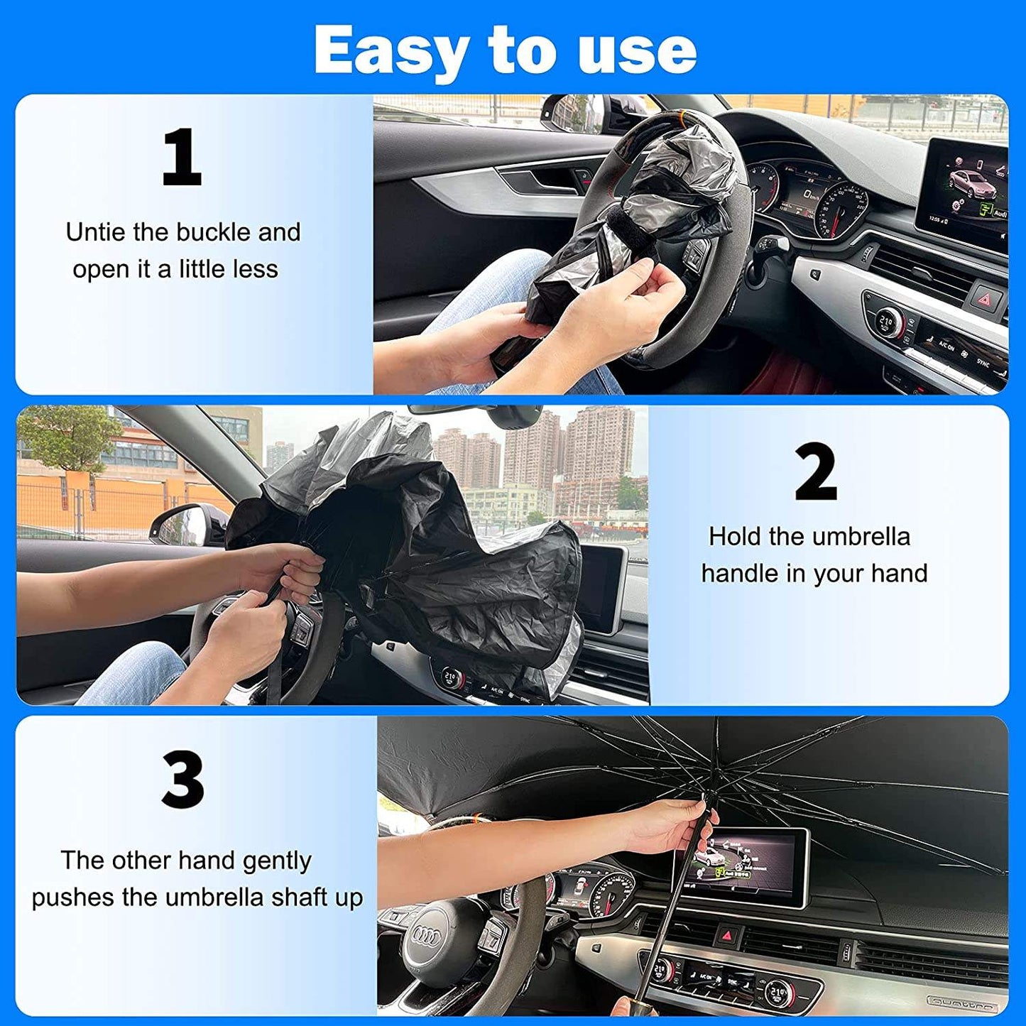 car windshield sun shade protector