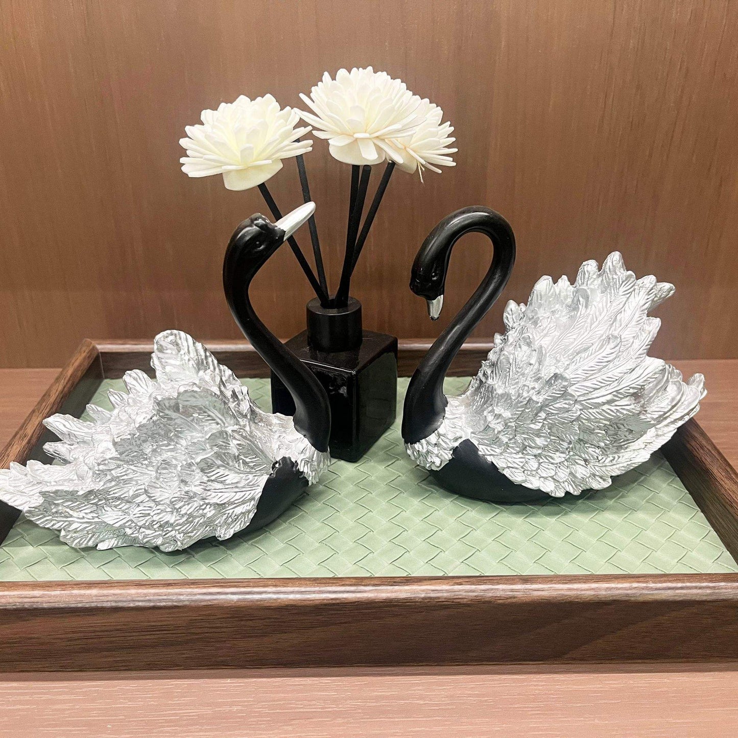 Woven Base Wooden Tray