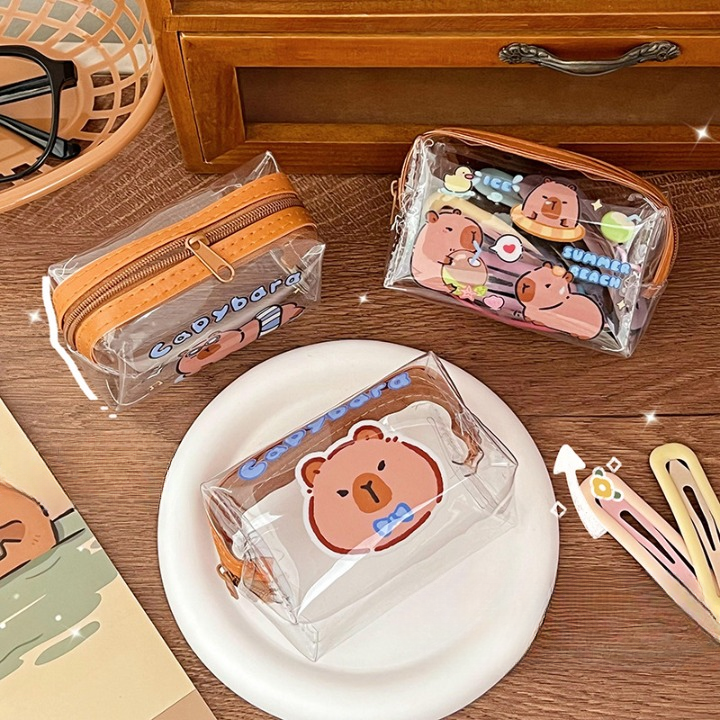 Capybara Transparent Pouch