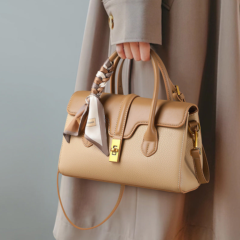 Elegant Handbag With Scarf