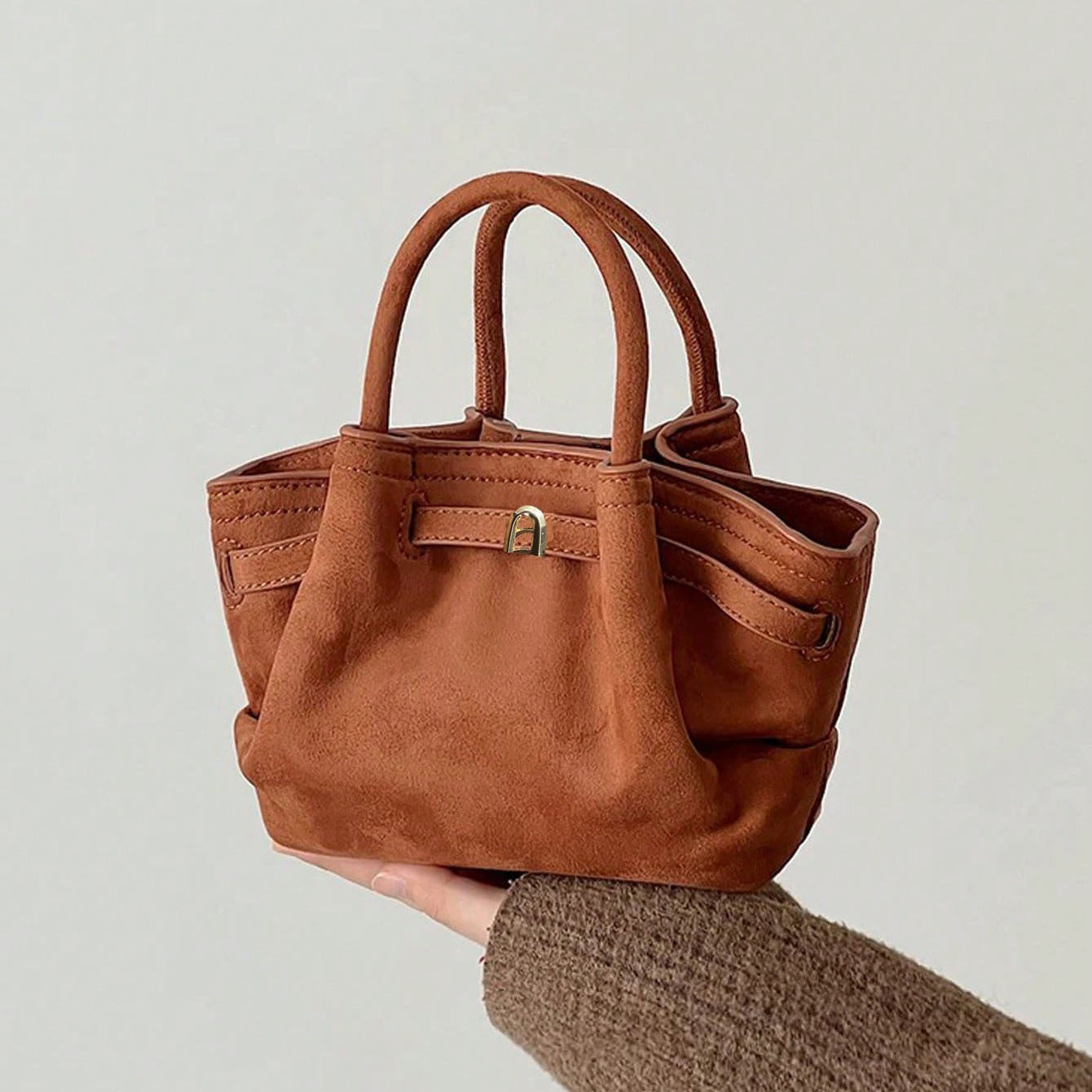 Suede Hand Bag