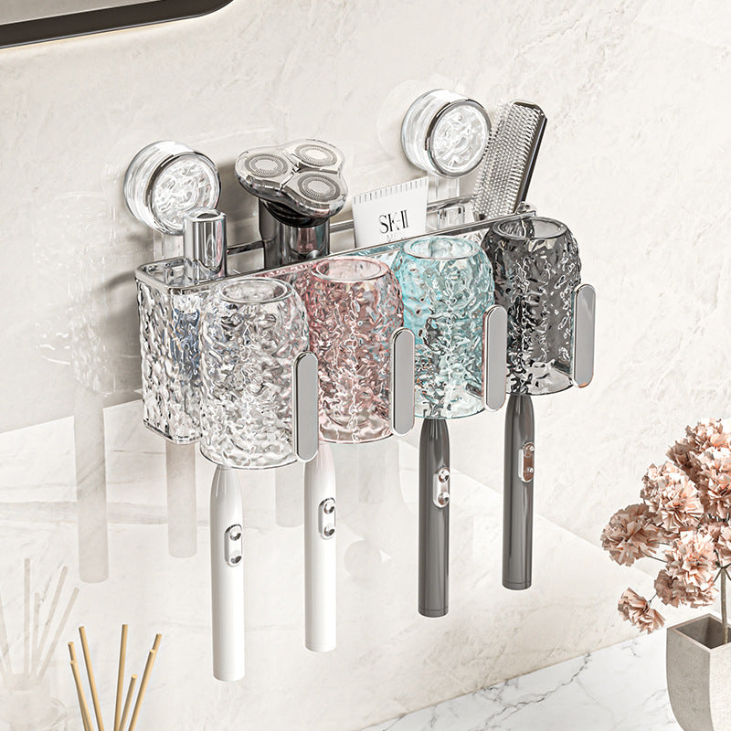 Wall-Mounted Toothbrush Cup Holder