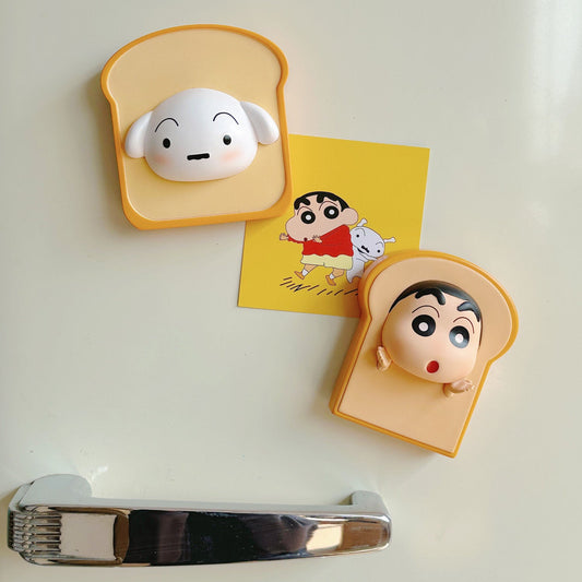 Shin-chan & Shiro Toast Magnets