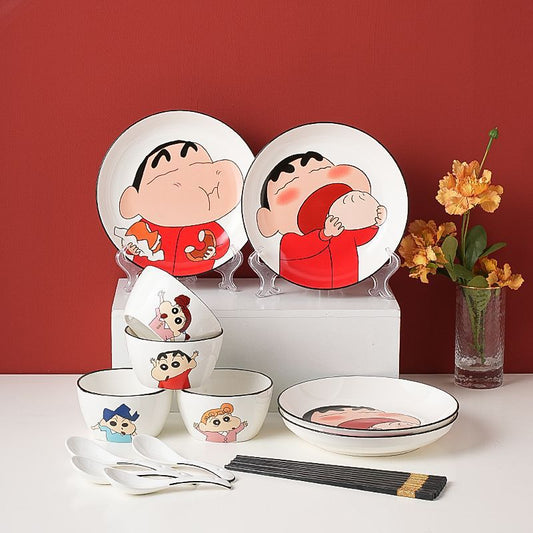 Shinchan Plates & Bowls Set