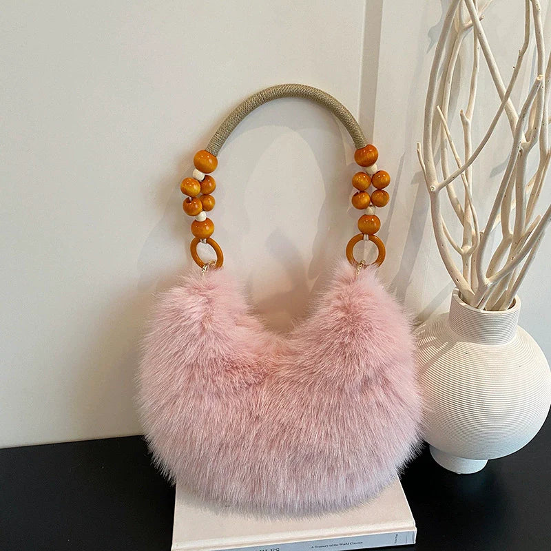 Stylish Plush Tote Bag