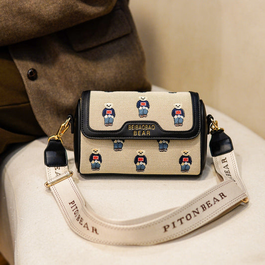 Bear Pattern Crossbody Bag