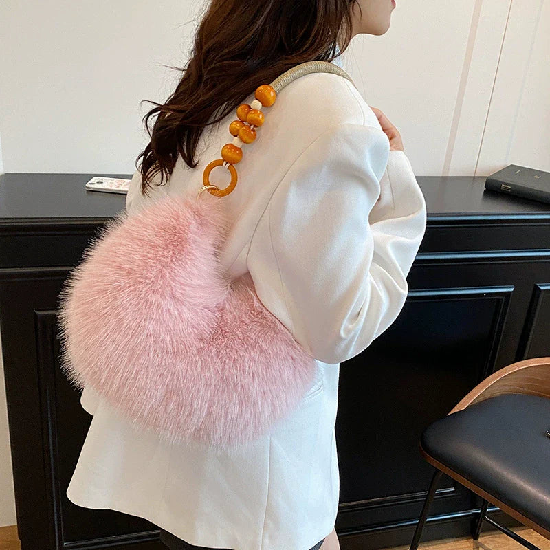 Stylish Plush Tote Bag