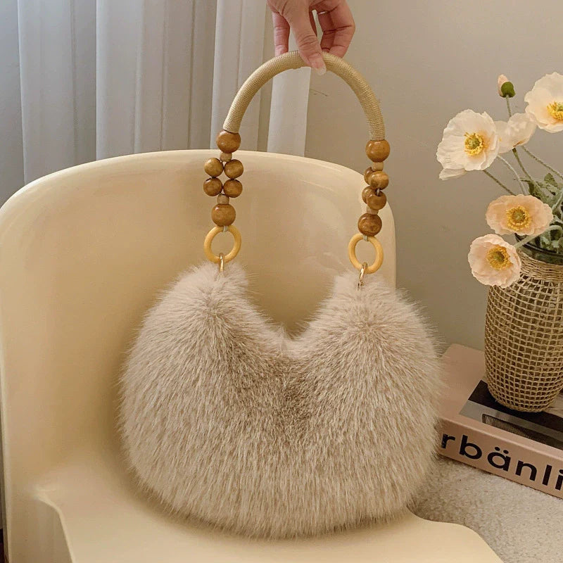 Stylish Plush Tote Bag