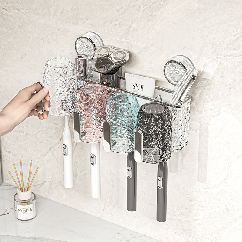 Wall-Mounted Toothbrush Cup Holder