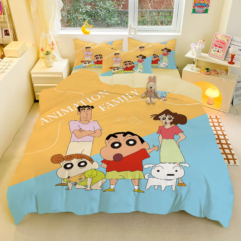 Shinchan Family Bedsheet Set