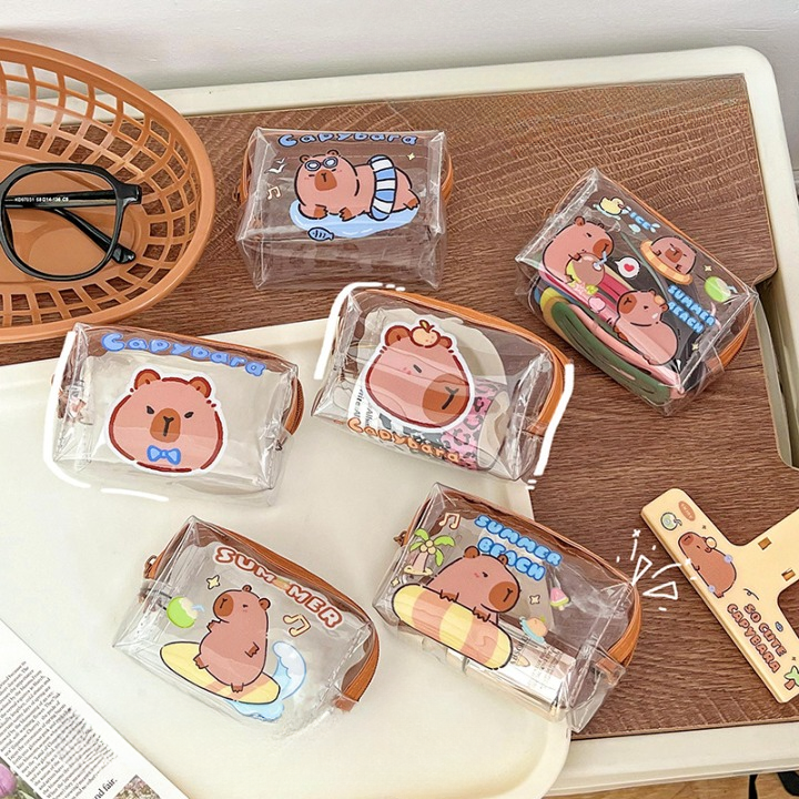 Capybara Transparent Pouch