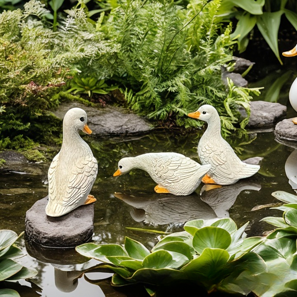 3PCS Decorative Duck Figurines
