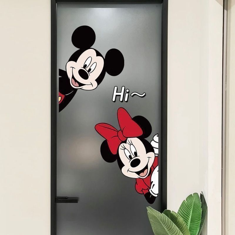 Mickey & Minnie Glass Stickers