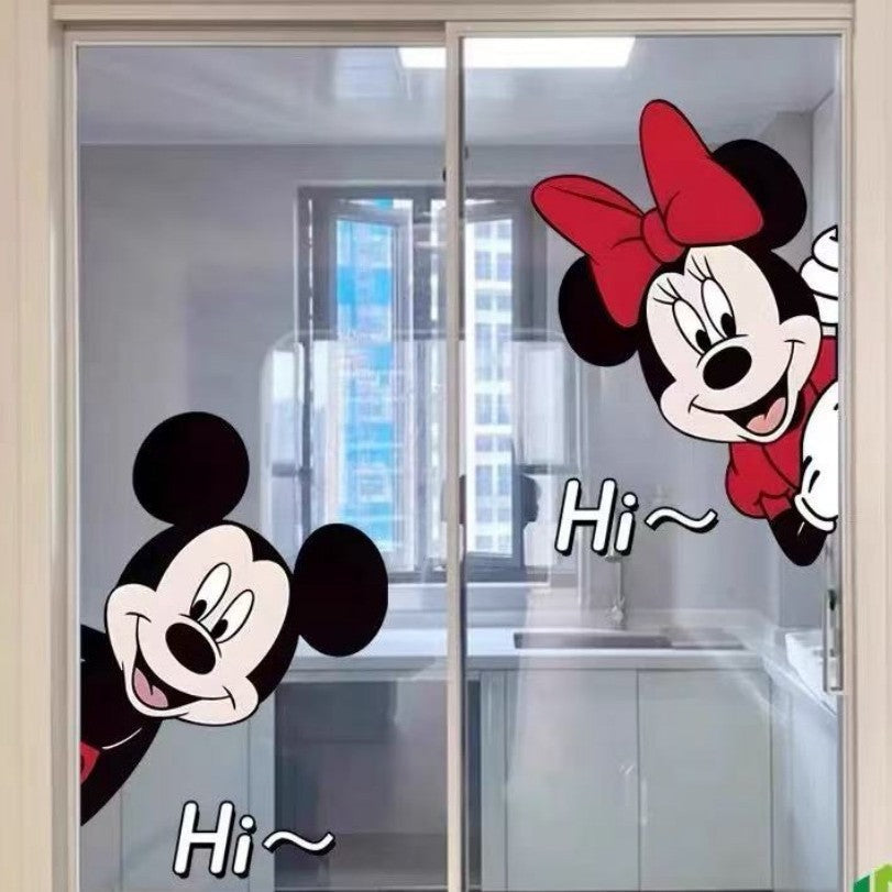 Mickey & Minnie Glass Stickers