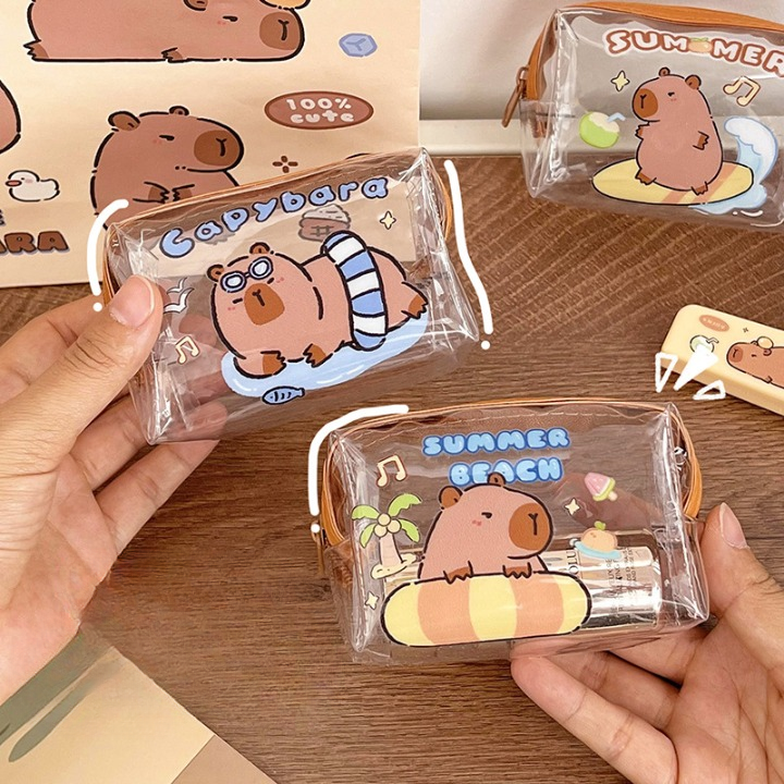 Capybara Transparent Pouch