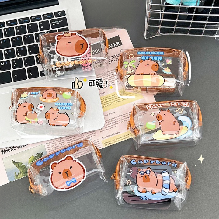 Capybara Transparent Pouch